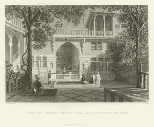 Bir Türk Kır Evi Mahkemesi, Şam yakınlarındaki Salahyeh, 1837 by English School