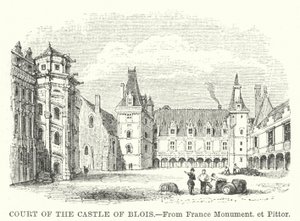 Blois Şatosu Avlusu (gravür) by English School