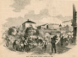 Covent Garden Pazarı, 22 Aralık 1849 by English School