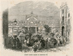Covent Garden Market, Londra, Noel arifesinde by English School