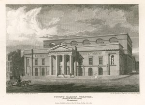 Covent Garden Tiyatrosu, Westminster, Londra (gravür) by English School