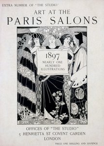 Paris Salonlarında Sanat için Kapak, The Studio dergisinin ekstra sayısı, 1897 (lito ve tipo) by English School