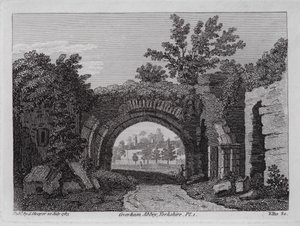Coverham Abbey, Yorkshire (gravür) by English School
