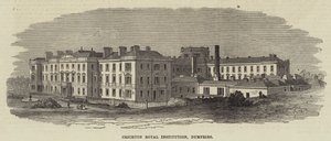 Crichton Kraliyet Kurumu, Dumfries (gravür) by English School