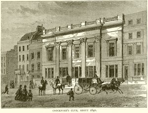 Crockfords Kulübü, yaklaşık 1840 by English School