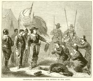 Ordudaki İsyanı Bastıran Cromwell by English School