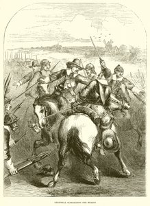 İsyanı bastıran Cromwell by English School