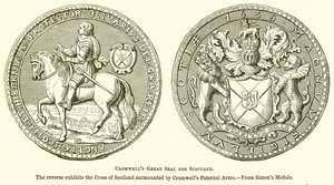 İskoçya için Cromwells Büyük Mührü by English School