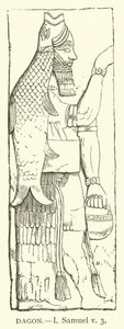 Dagon, I, Samuel, v, 3 (gravür) by English School