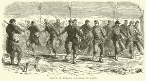Fransız askerlerinin kamptaki dansı, Kasım 1870 by English School