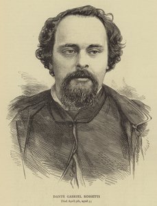 Dante Gabriel Rossetti (gravür) by English School