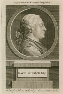 David Garrick, Universal Magazine için kazınmış by English School