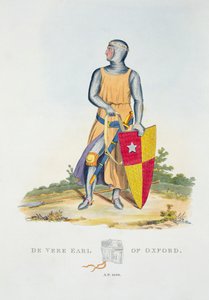 De Vere, Oxford Kontu, 1280, Antik Zırh, Samuel Rush Meyrick, 1824 by English School