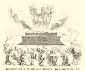 Ateşin Altar Üzerine İnişi, Levililer, ix, 24 by English School