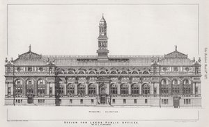 Leeds Kamu Büroları için Tasarım (gravür) by English School