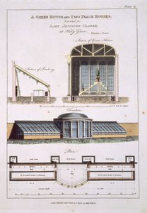 Bir Yeşil Ev ve iki Şeftali Evi için Tasarım, 1806 by English School