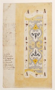 Bir Düğüm Bahçesi için Tasarım, Bush Hill, Edmonton yakınları, Londra, 1713 (döşemeli kağıt üzerinde wc ve kalem ve kahverengi mürekkep) by English School