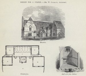 Ahır için Tasarım (gravür) by English School