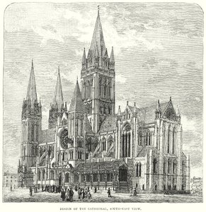 Katedral Tasarımı, Güney-Doğu Görünümü (gravür) by English School