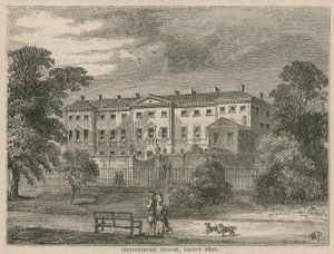 Devonshire House, Londra, yaklaşık 1800 by English School