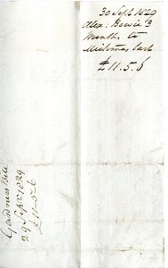 Devonshire MSS AS 3101, Pinder Simpson tarafından Lord George Cavendish için kapatılan bir bono paketinden, Alexander Bowie