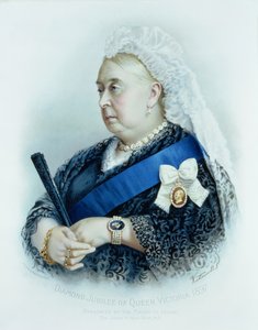 Kraliçe Victoria'nın Elmas Jübilesi (1819-1901) 1897 (renkli baskı) by English School