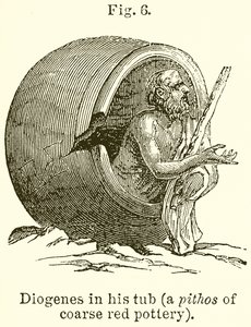 Diogenes Küvetinde (Kaba Kırmızı Çanak Çömlek Pithos) by English School