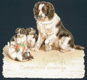 Köpek ve Köpek Yavruları, Noel Kartı by English School