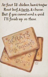 Köpek bisküvileri (renkli litho) by English School