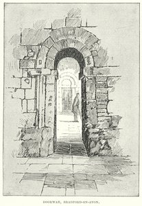 Kapı, Bradford-on-Avon (gravür) by English School