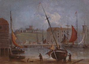 Dover Kalesi ve Limanı, c.1830 by English School