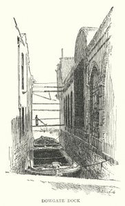 Dowgate Dock (gravür) by English School
