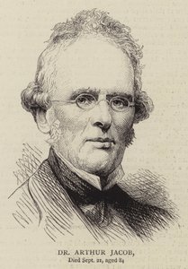 Dr. Arthur Jacob (gravür) by English School