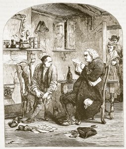 Dr Johnson, Wakefield Papazının müsveddesini okuyor, Cassells Illustrated History of England
