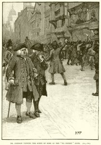 Dr. Johnson Popery İsyanlarından Bazılarının Sahnesini İnceliyor by English School
