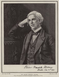 Dr Oliver Wendell Holmes (gravür) by English School