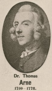 Dr Thomas Arne (gravür) by English School