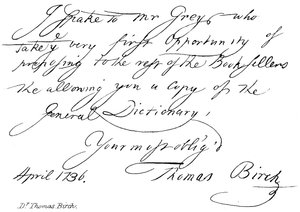 Dr Thomas Birch by English School