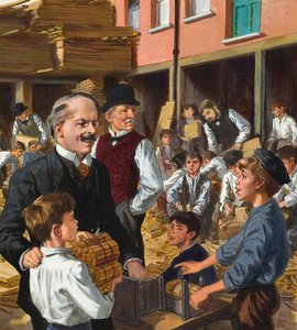 Dr. Thomas John Barnardo (1845-1905) (kağıt üzerine guaj) by English School