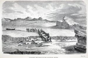 Tekneleri Illuidlek Adasına Sürüklemek, meyhane. Londra 1886 by English School