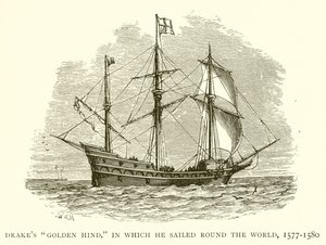 Dünyayı dolaştığı Altın Hind Drakes, 1577-1580 by English School