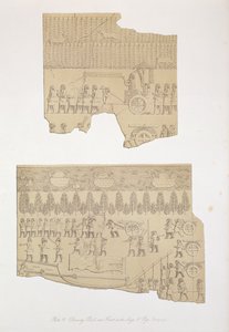 Boğa ve Geyikler ve Domuzlarla Orman, Koujunjik, Nineveh ve Kalıntıları'ndan levha 12, Austen Henry Layard (1817-94) tarafından 1849'da yayınlandı by English School