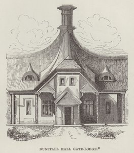Dunstall Hall Kapısı-Köşkü (gravür) by English School