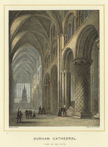 Durham Katedrali, nefin görünümü by English School
