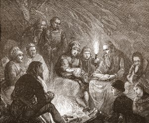 Saklanan Hollandalı Protestanlar, James Aitken Wylie (1808-1890) tarafından yazılan Protestanlığın Tarihinden bir örnek, pub. 1878 by English School