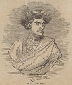 Dwarkanath Tagore (gravür) by English School