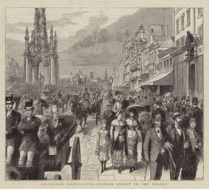 Edinburgh Illustrated, Sezonda Princes Street (gravür) by English School