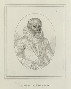 Edward Somerset, Worcester Markisi (gravür) by English School