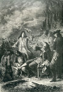 Edward Villiers, 1643 Newbury savaşında yaralandı by English School