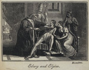 Edwy ve Elgiva (gravür) by English School